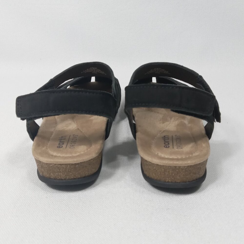 EARTH ORIGINS Black Soft Leather Sandals Womens Size 6.5 W - Picture 8 of 12